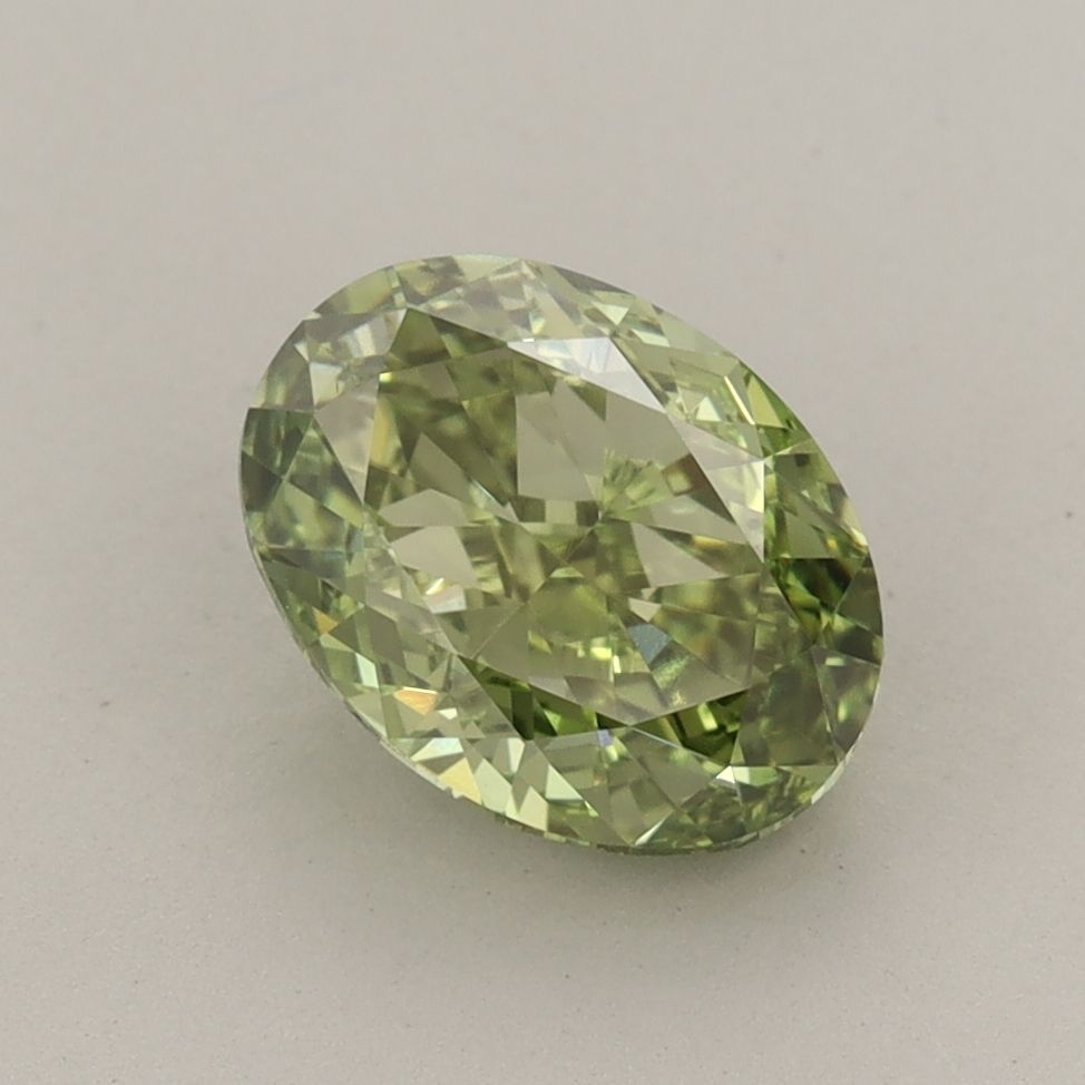 Oval Fancy Vivid Green Lab-grown Diamond 2.11ct VVS2 loose diamond