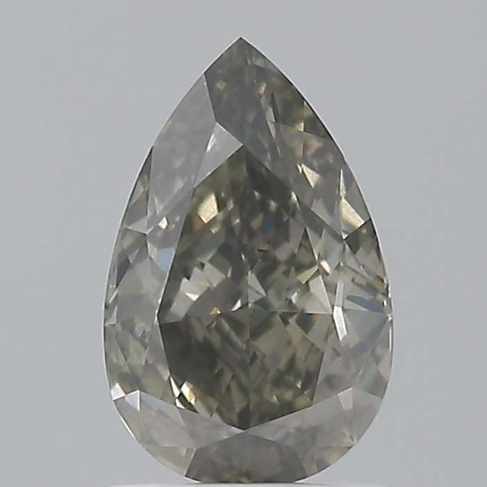 Pear Fancy Dark Gray Natural Diamond 1ct SI2 loose diamond