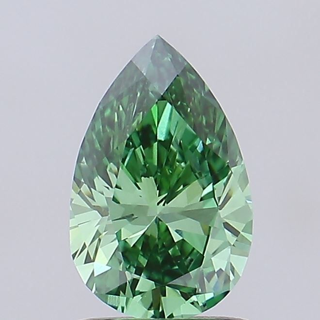 Pear Fancy Vivid Green Lab-grown Diamond 1.09ct VS1 loose diamond