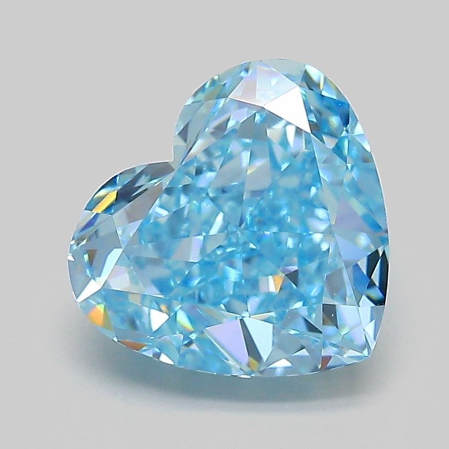 Heart Fancy Vivid Blue Lab-grown Diamond 3.04ct VVS2 loose diamond