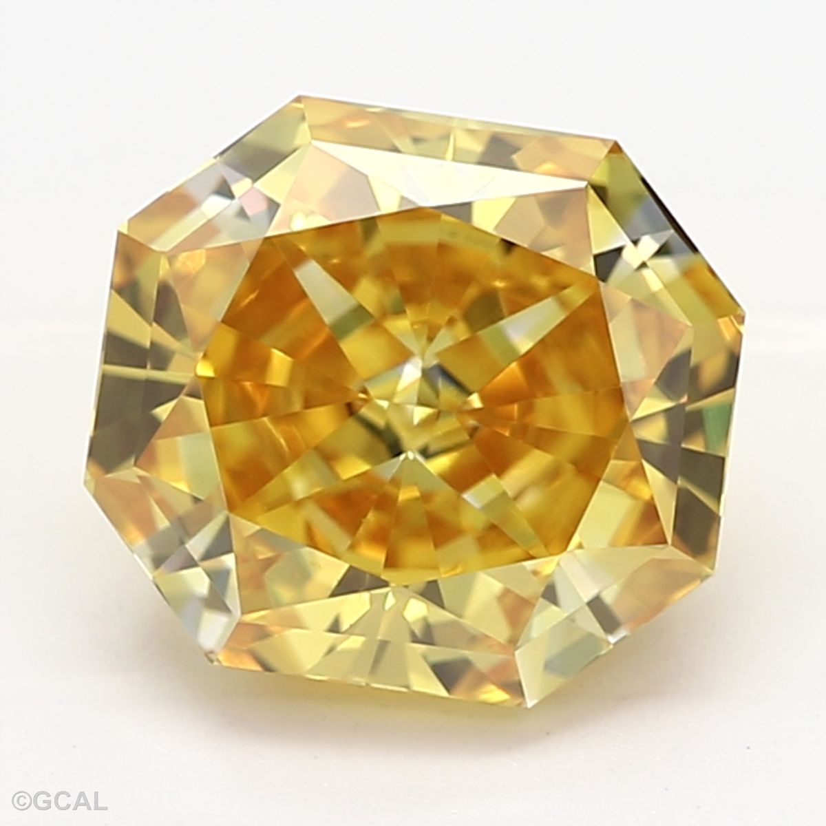 Octagonal Fancy Vivid Yellow Lab-grown Diamond 1.17ct VS1 loose diamond