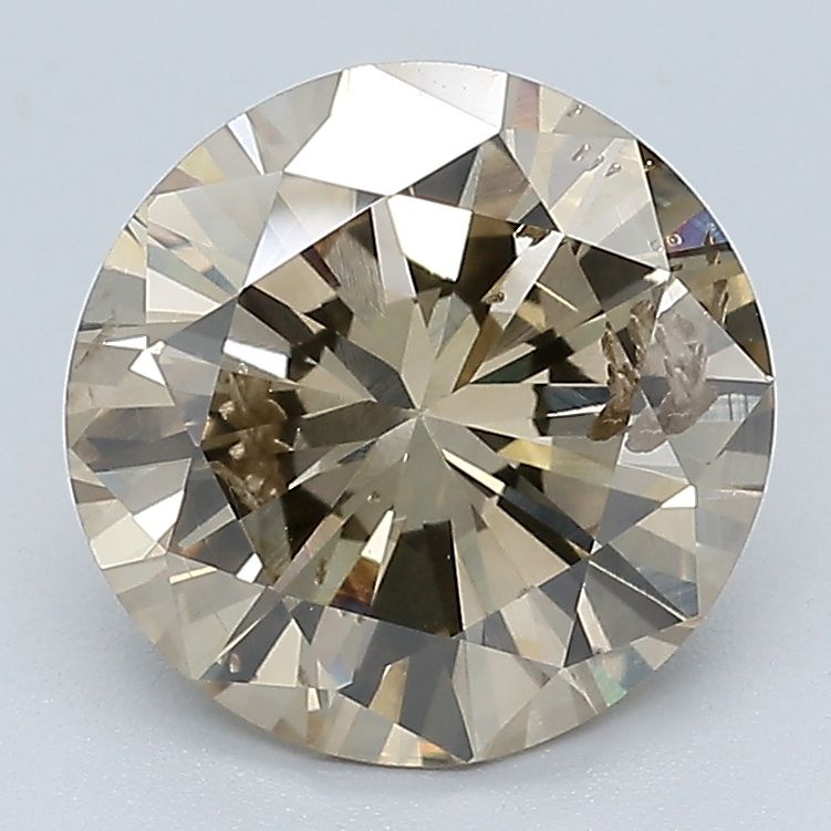 Round Fancy Yellowish Brown Natural Diamond 3.02ct I1 loose diamond