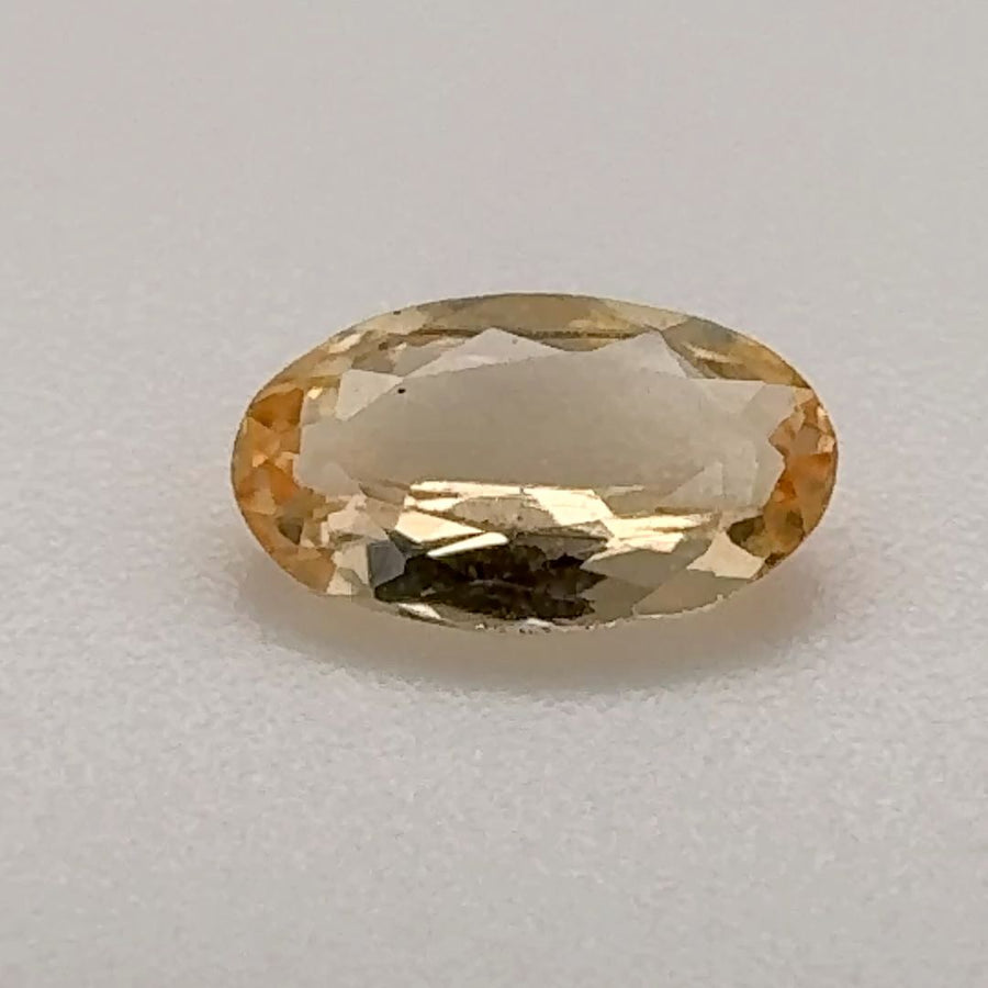 Oval Yellow Topaz 0.595ct loose gemstone