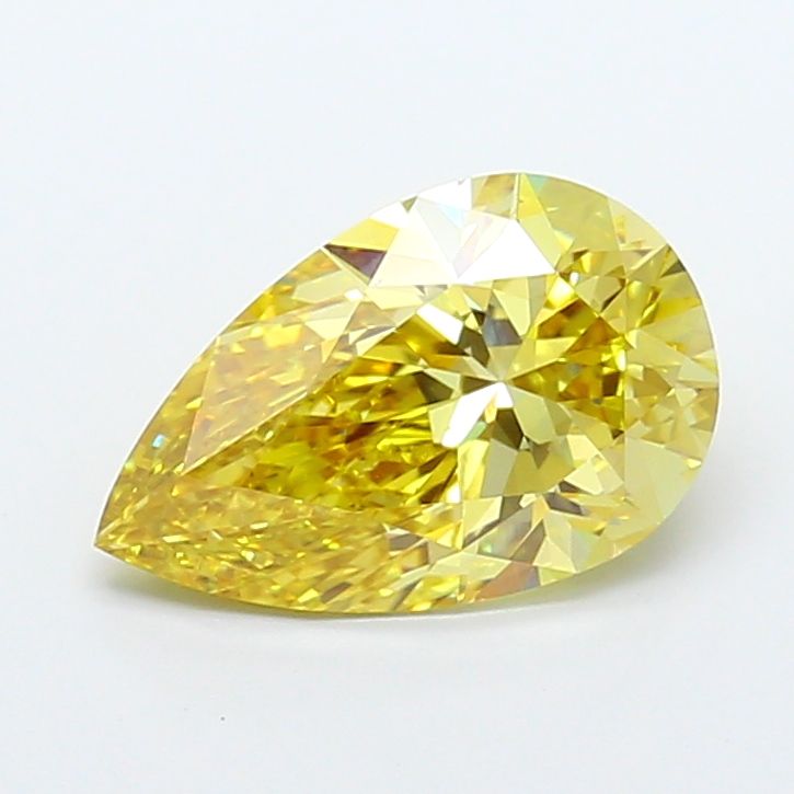 Pear Fancy Intense Yellow Lab-grown Diamond 3.02ct VS1 loose diamond