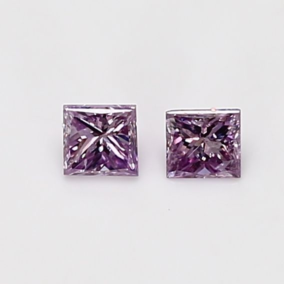 Princess Fancy Intense Pink Purple Natural Diamond 0.17ct I1 loose diamond
