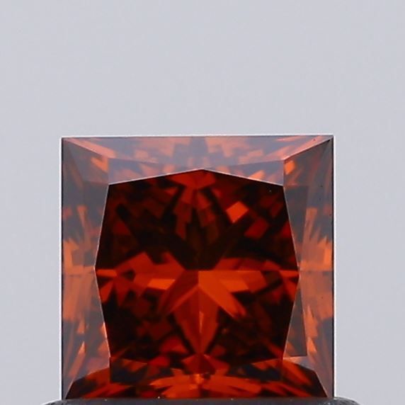 Princess Fancy Vivid Orange Lab-grown Diamond 0.6ct VVS2 loose diamond