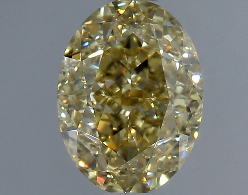 Oval Faint Yellow Natural Diamond 1.52ct VS1 loose diamond