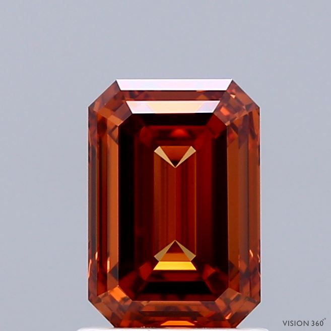 Emerald Fancy Vivid Orange Lab-grown Diamond 1.51ct VS1 loose diamond