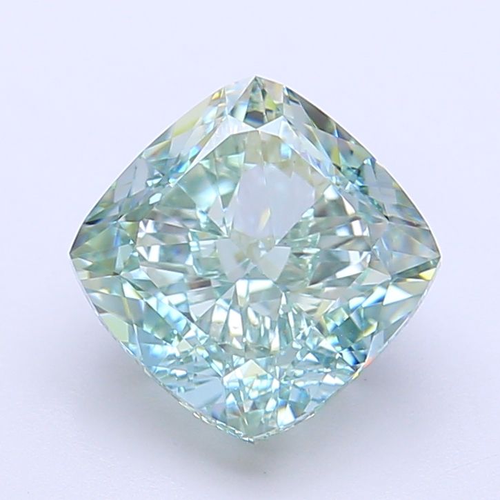 Cushion Fancy Vivid Green Lab-grown Diamond 3.13ct VVS2 loose diamond