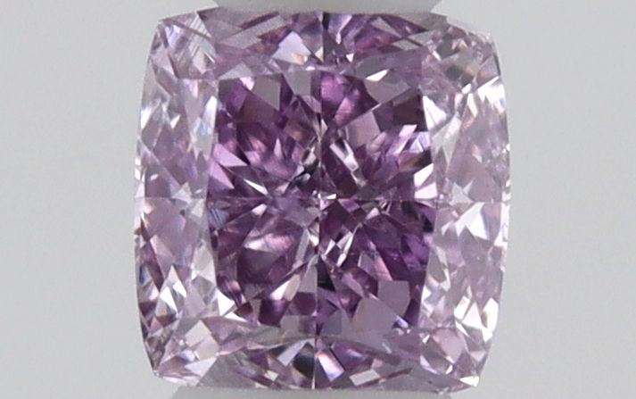 Cushion Fancy Intense Pink Purple Natural Diamond 0.13ct loose diamond
