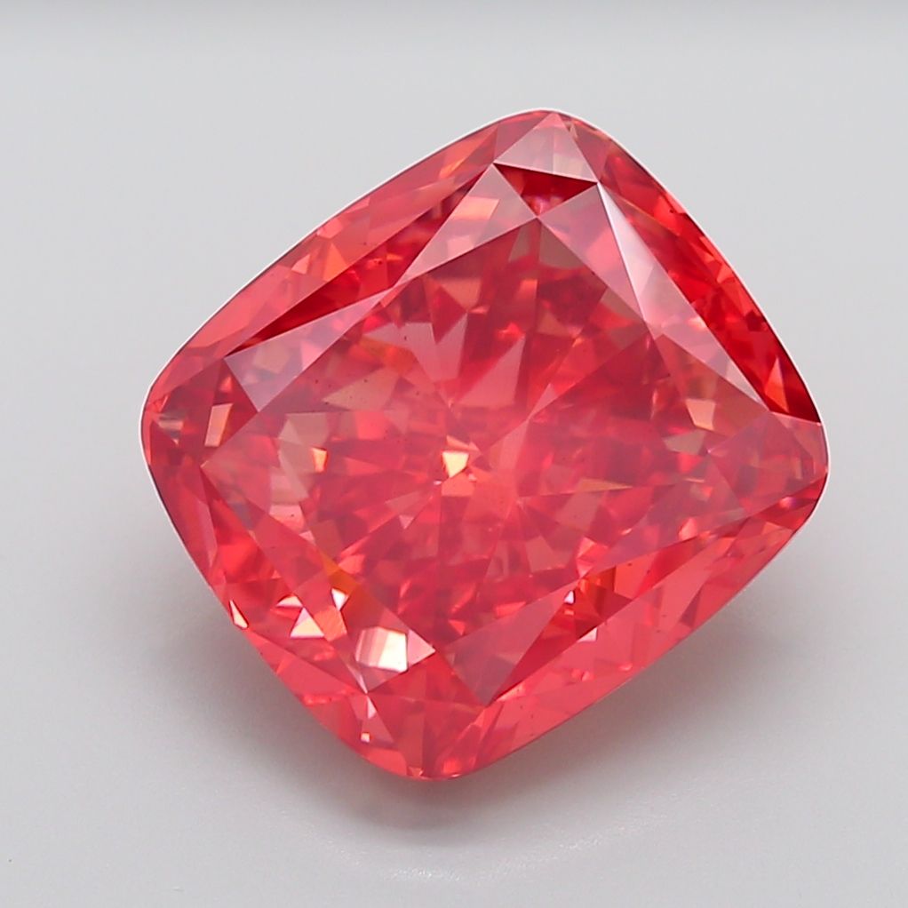 Cushion Fancy Vivid Red Lab-grown Diamond 14.42ct VS2 loose diamond