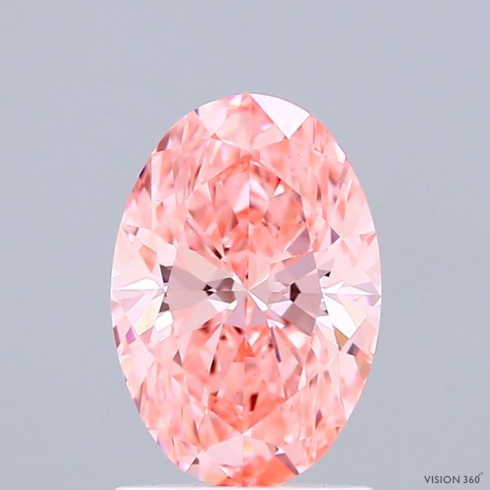 Oval Fancy Vivid Pink Lab-grown Diamond 1.39ct VS1 loose diamond