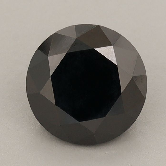 Round Fancy Black Lab-grown Diamond 1.38ct loose diamond