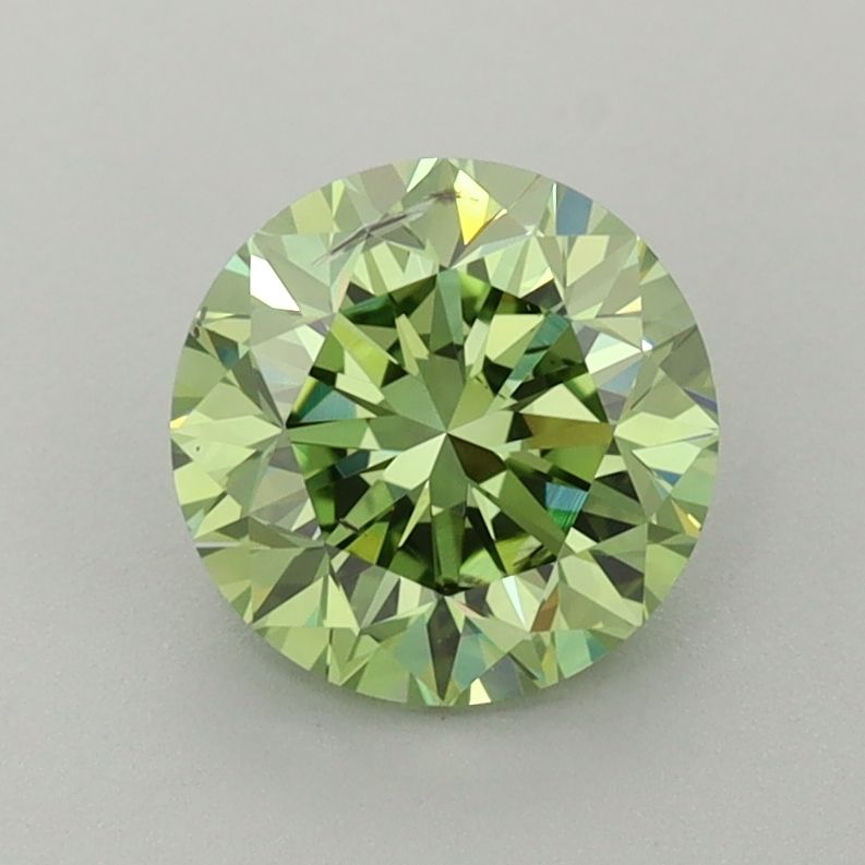 Round Fancy Vivid Green Lab-grown Diamond 1.55ct SI1 loose diamond