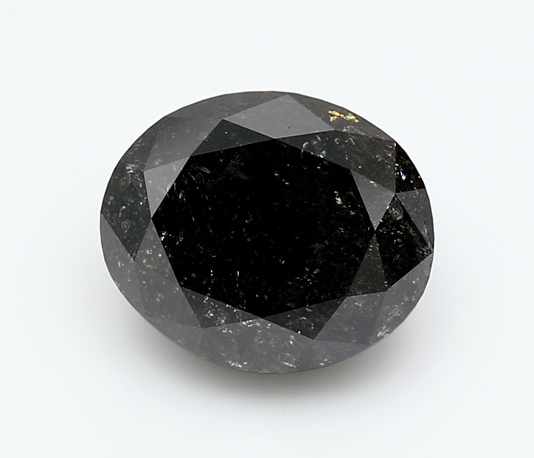 Oval Fancy Dark Gray Natural Diamond 6.93ct I3 loose diamond