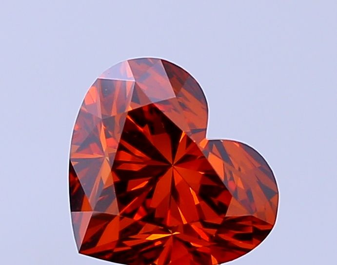 Heart Fancy Intense Brownish Orange Lab-grown Diamond 2ct VVS1 loose diamond