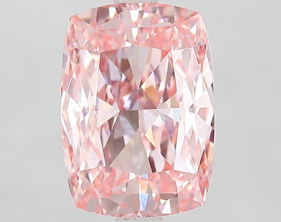 Cushion Fancy Vivid Pink Lab-grown Diamond 3.5ct VS1 loose diamond