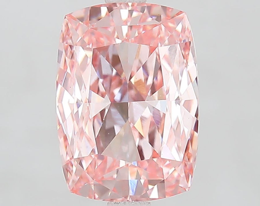 Cushion Fancy Vivid Pink Lab-grown Diamond 3.5ct VS1 loose diamond