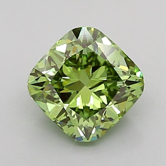 Cushion Fancy Vivid Green Lab-grown Diamond 1.08ct VVS2 loose diamond