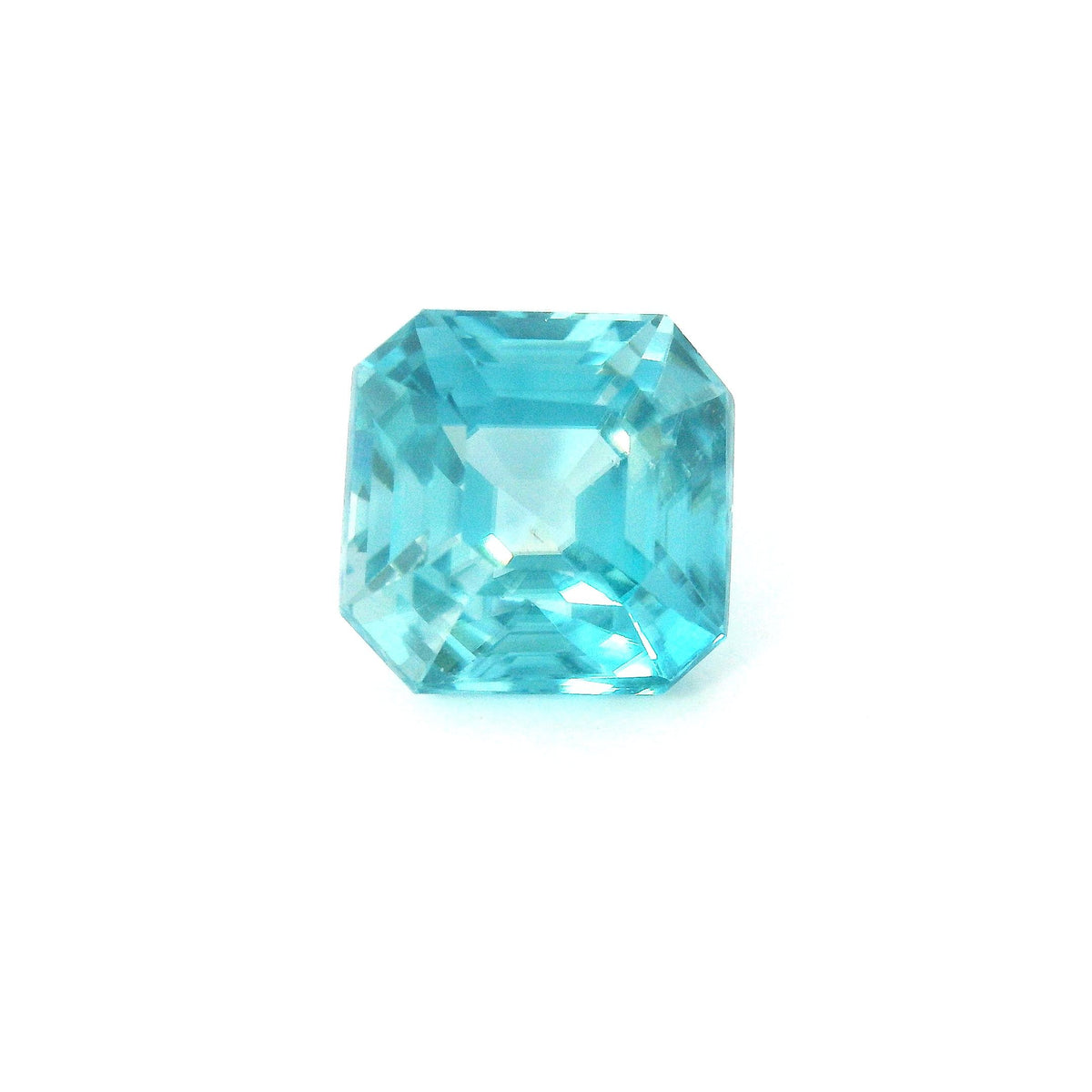 Octagonal Blue Zircon 5.78ct loose gemstone