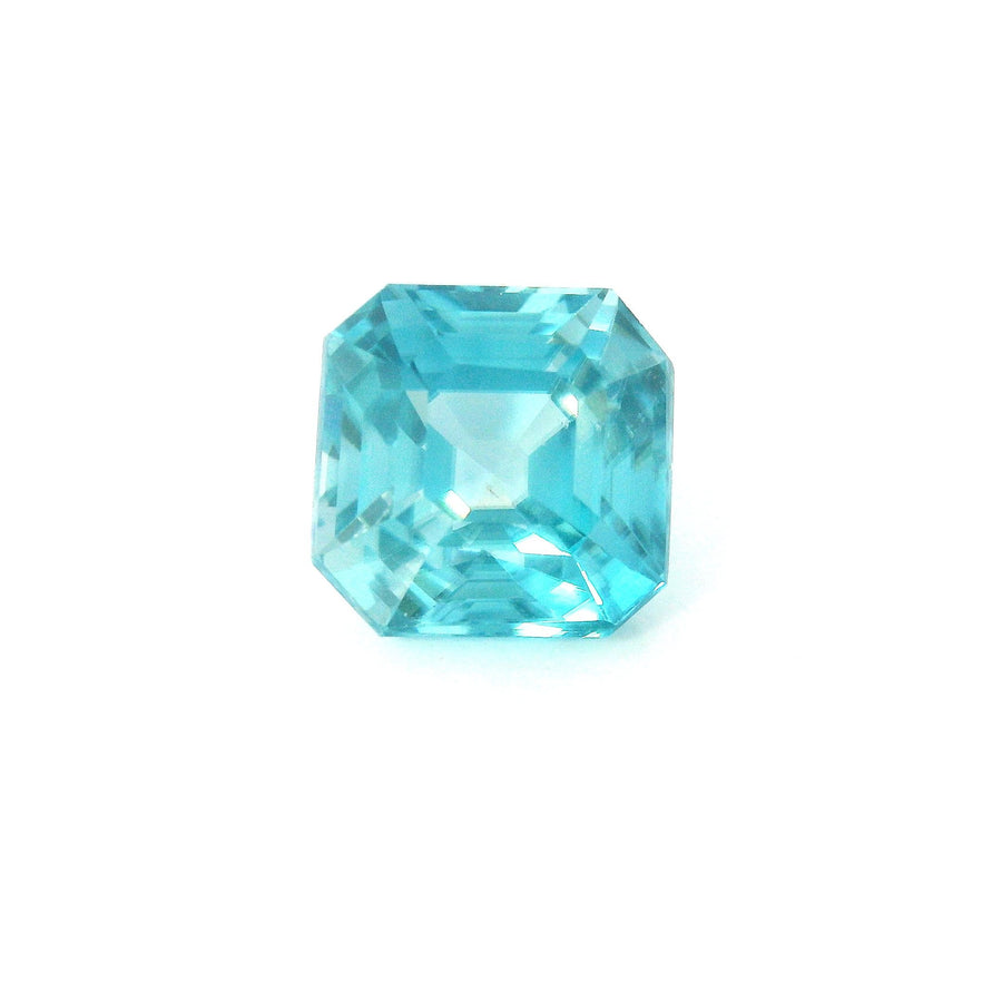 Octagonal Blue Zircon 5.78ct loose gemstone