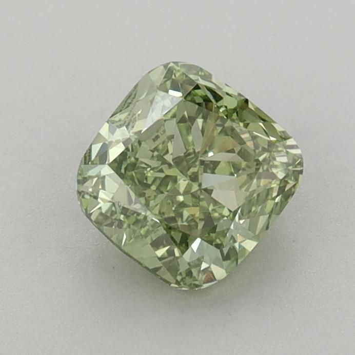 Cushion Fancy Vivid Green Lab-grown Diamond 0.92ct VS1 loose diamond