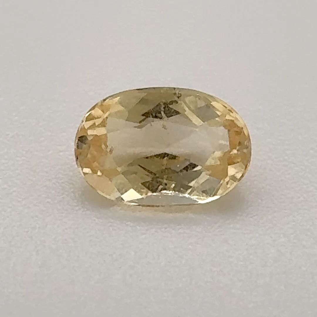 Oval Yellow Topaz 0.785ct loose gemstone