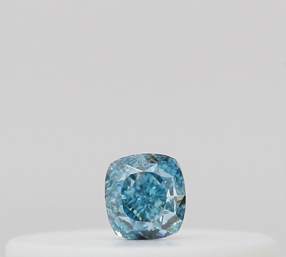 Cushion Fancy Intense Blue Green Natural Diamond 0.04ct loose diamond
