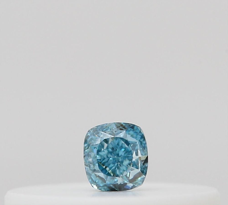 Cushion Fancy Intense Blue Green Natural Diamond 0.04ct loose diamond