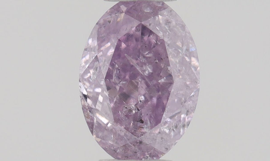 Oval Fancy Pink Purple Natural Diamond 0.3ct I2 loose diamond