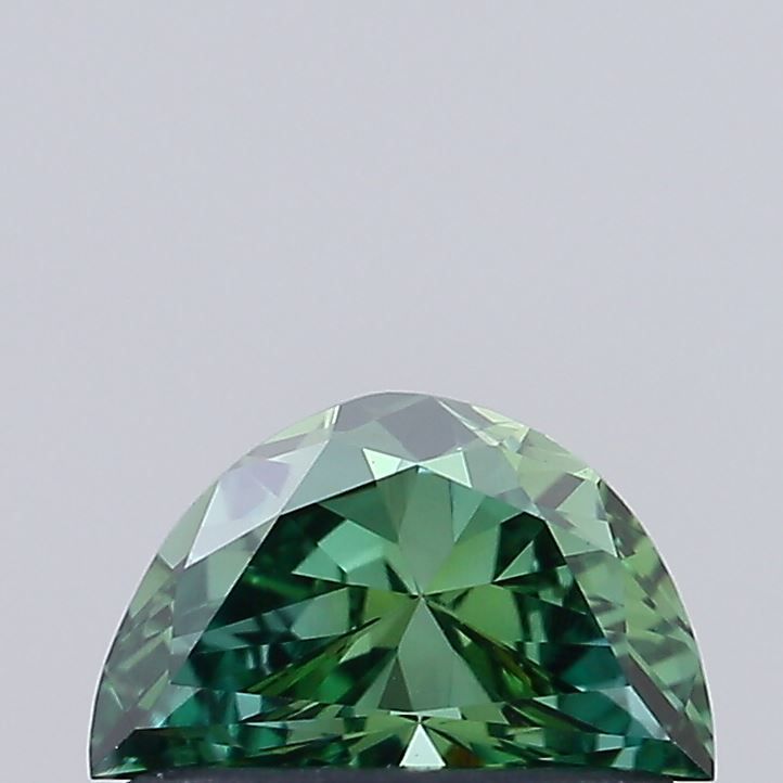 Half Moon Fancy Vivid Green Lab-grown Diamond 0.52ct VS1 loose diamond