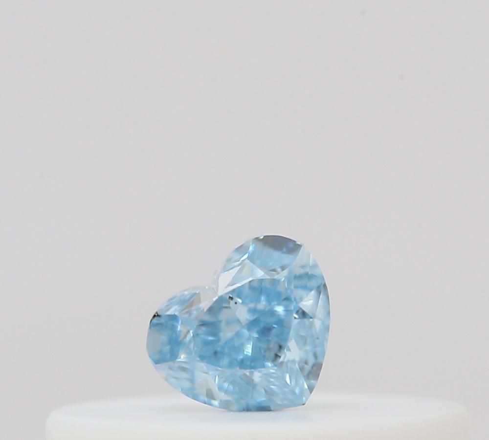 Heart Fancy Intense Green Blue Natural Diamond 0.09ct loose diamond