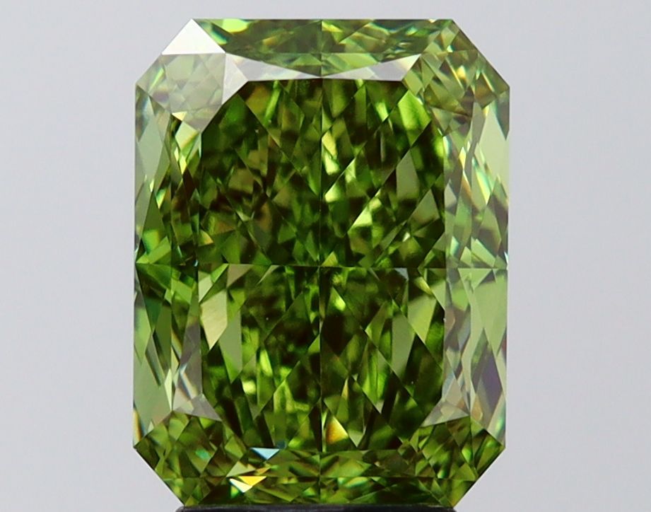 Radiant Fancy Vivid Green Lab-grown Diamond 4ct VVS2 loose diamond