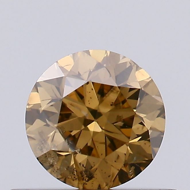 Round Fancy Light Brown Natural Diamond 0.37ct I1 loose diamond