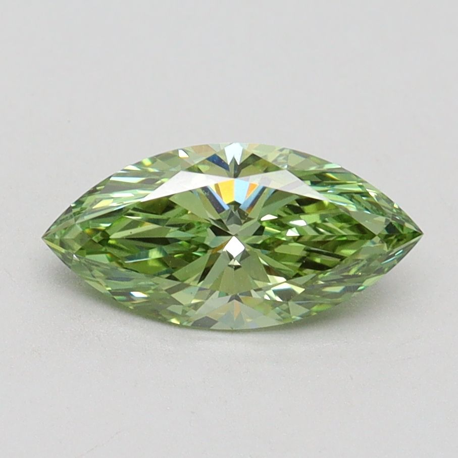 Marquise Fancy Vivid Green Lab-grown Diamond 0.94ct VS1 loose diamond