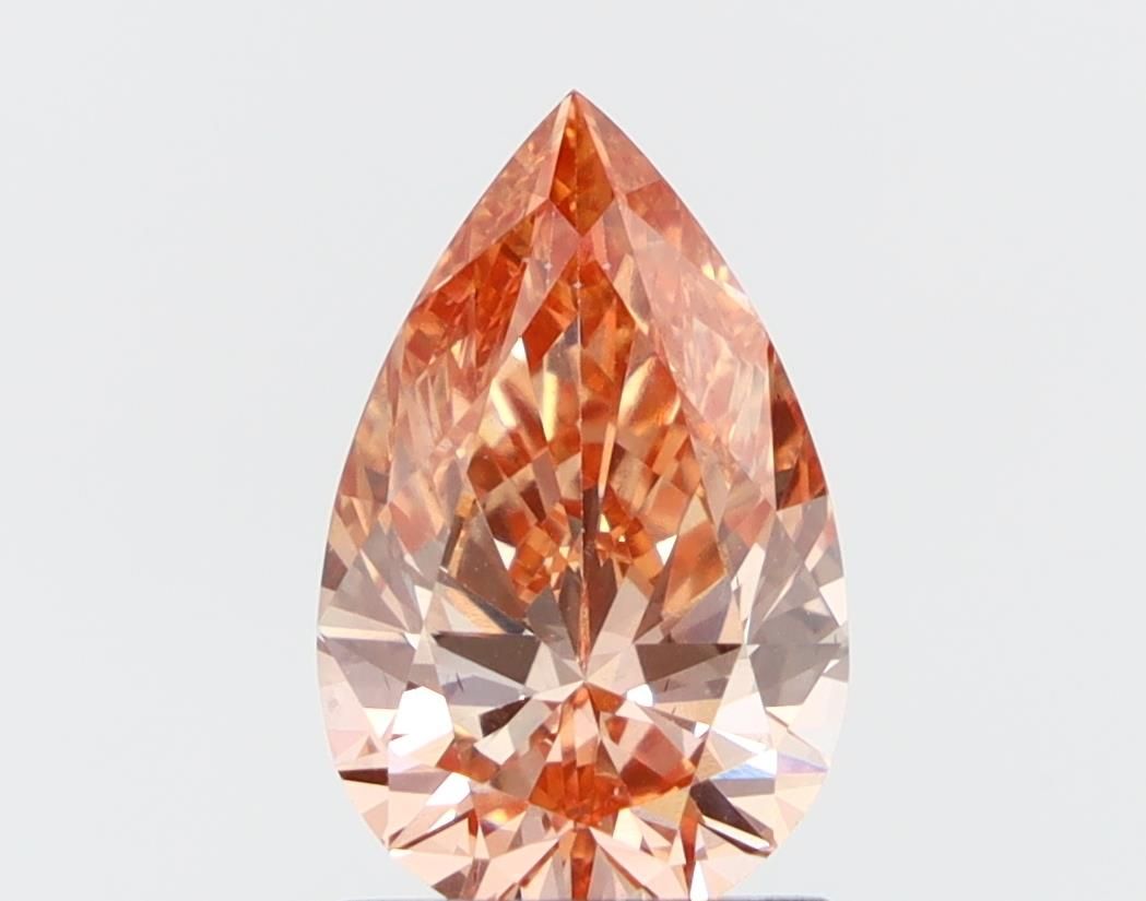 Pear Fancy Orange Lab-grown Diamond 1.44ct VS2 loose diamond