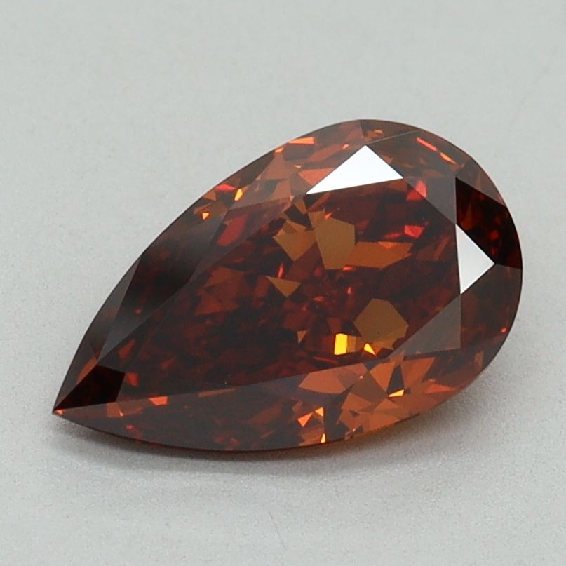 Pear Fancy Vivid Orange Lab-grown Diamond 1.32ct VVS2 loose diamond