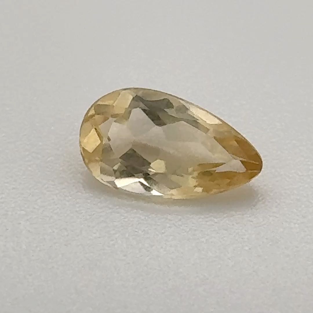 Pear Yellow Topaz 0.735ct loose gemstone