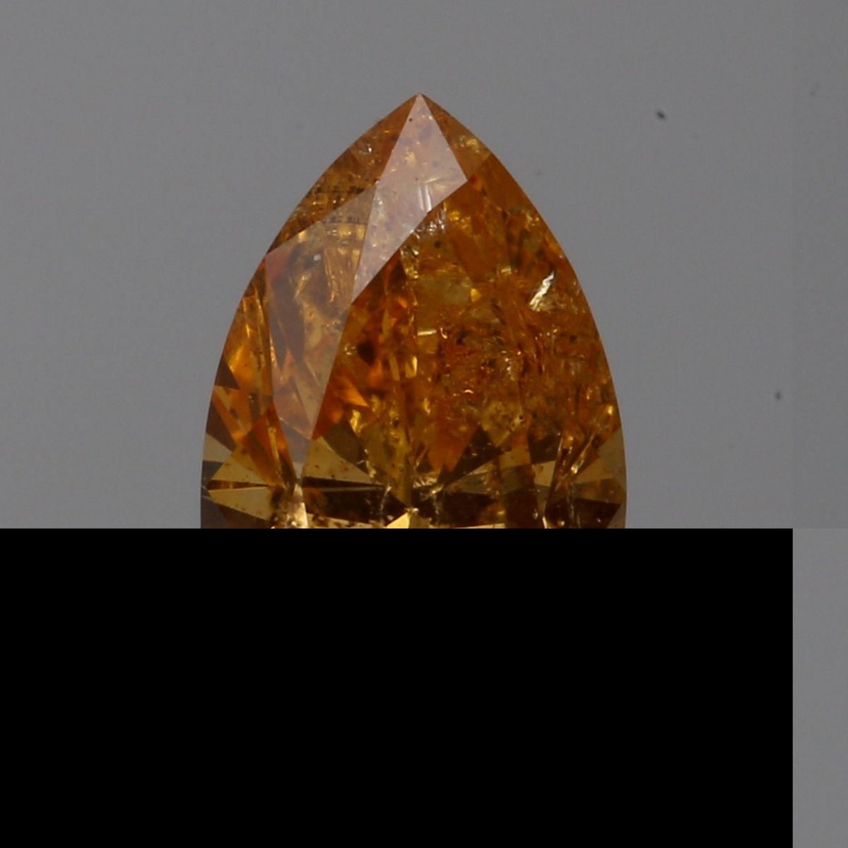 Marquise Fancy Vivid Yellow Orange Natural Diamond 0.6ct I2 loose diamond