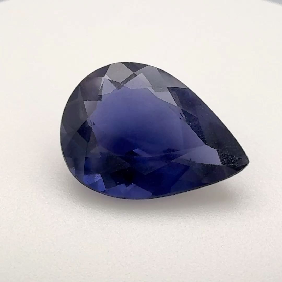 Pear Blue Iolite 3.725ct loose gemstone