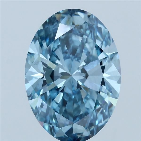 Oval Fancy Vivid Blue Lab-grown Diamond 3.2ct VS2 loose diamond