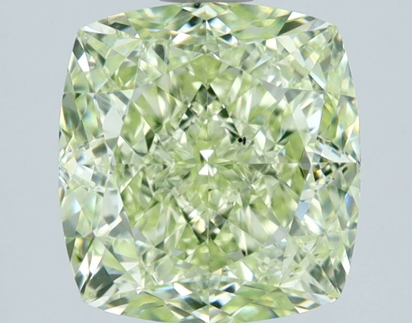 Cushion Fancy Yellow Green Natural Diamond 2.53ct SI1 loose diamond