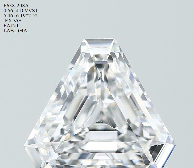 Triangular Natural Diamond 0.56ct D VVS1