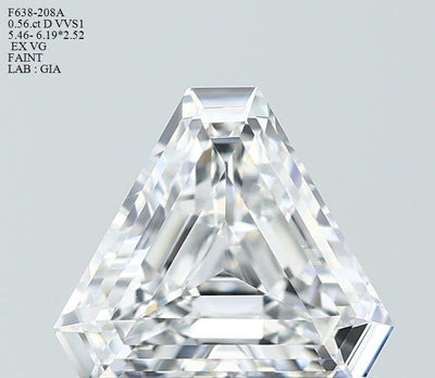 Triangular Natural Diamond 0.56ct D VVS1