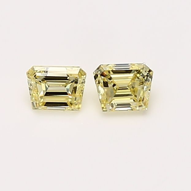 Tapered Baguette Fancy Yellow Natural Diamond 0.21ct VVS1 loose diamond