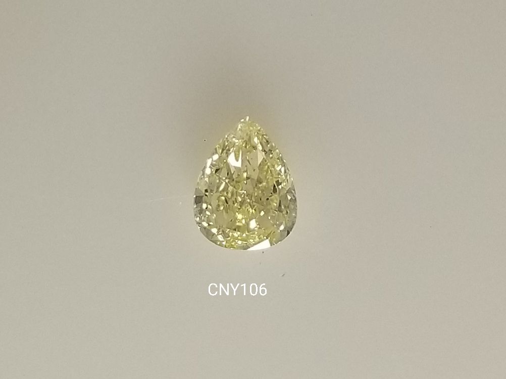 Pear Light Yellow Natural Diamond 0.67ct I1 loose diamond
