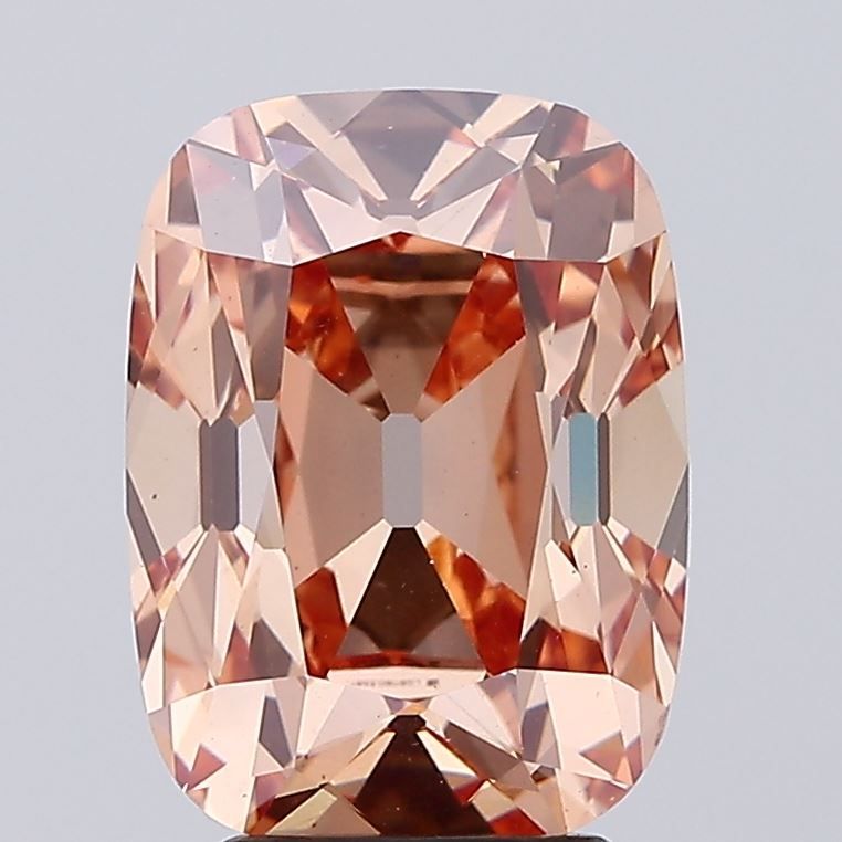Cushion Fancy Intense Pinkish Orange Lab-grown Diamond 4.01ct VS1 loose diamond