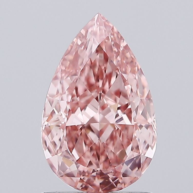 Pear Fancy Intense Pink Lab-grown Diamond 1.23ct VVS2 loose diamond