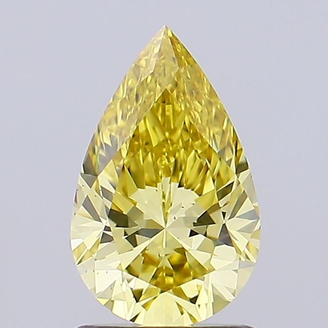 Pear Fancy Intense Yellow Lab-grown Diamond 1.07ct VS2 loose diamond