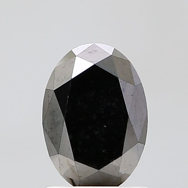Oval Black Natural Diamond 1.57ct VVS2 loose diamond